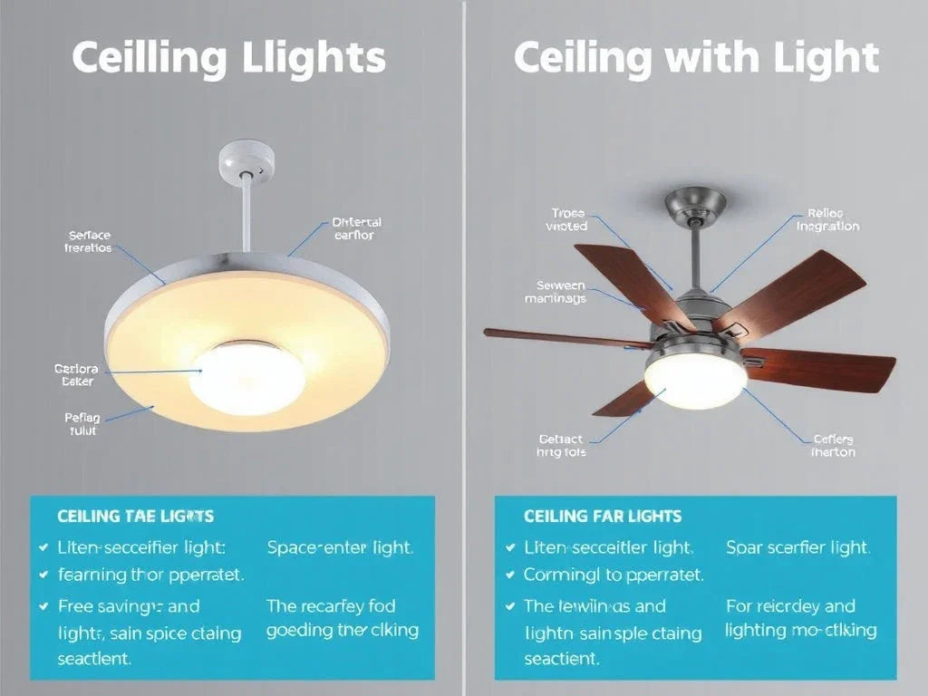 Space-Saving Showdown: Ceiling Lights vs Ceiling Fans with Lights