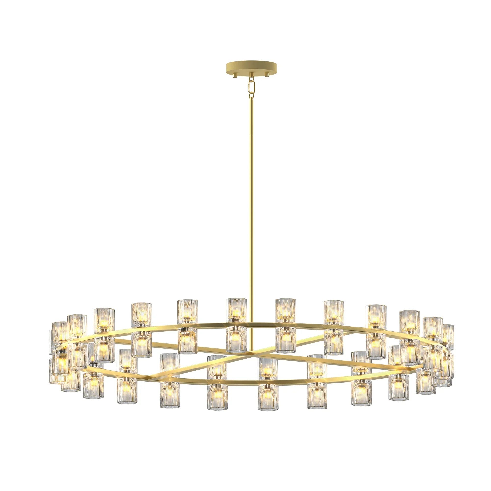 Illuminate Living Spaces Elegantly with Gold Chandeliers