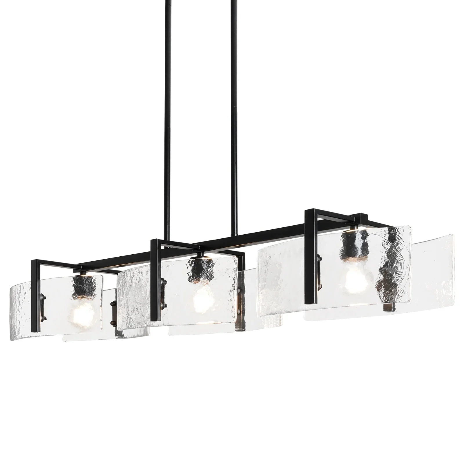 Transform Living Spaces with Modern Hammered Water Glass Chandelier
