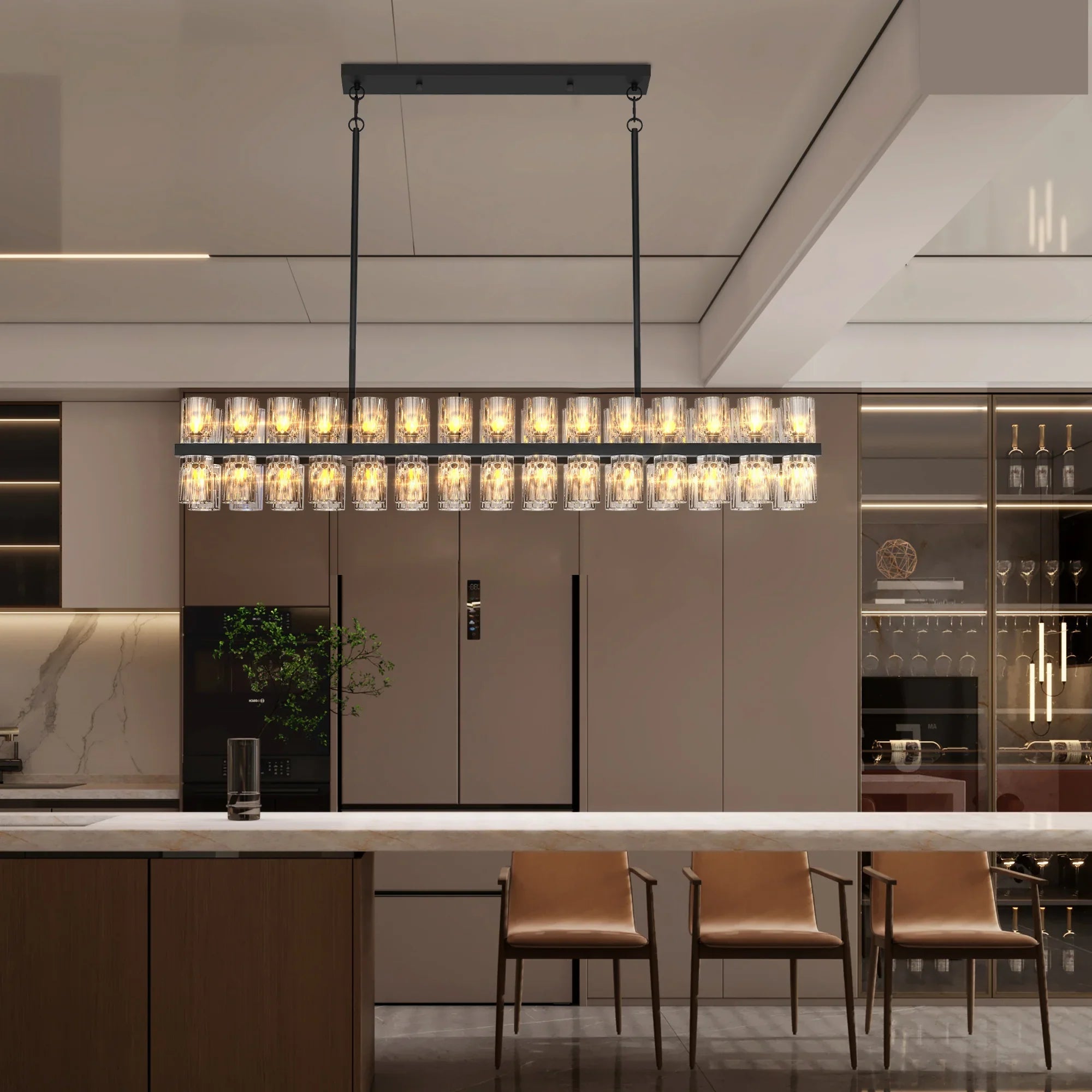Elevate Home Interiors Using Rectangular Crystal Chandelier