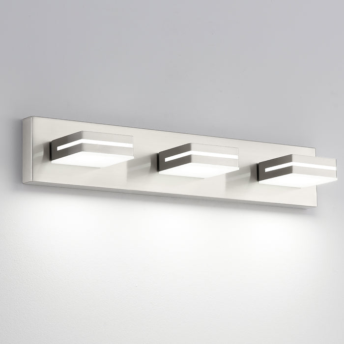Bathroom Vanity Light Brushed Nickel Modern 24W LED 350° Adjustable Lamp Head ETL Listed - okeli lights