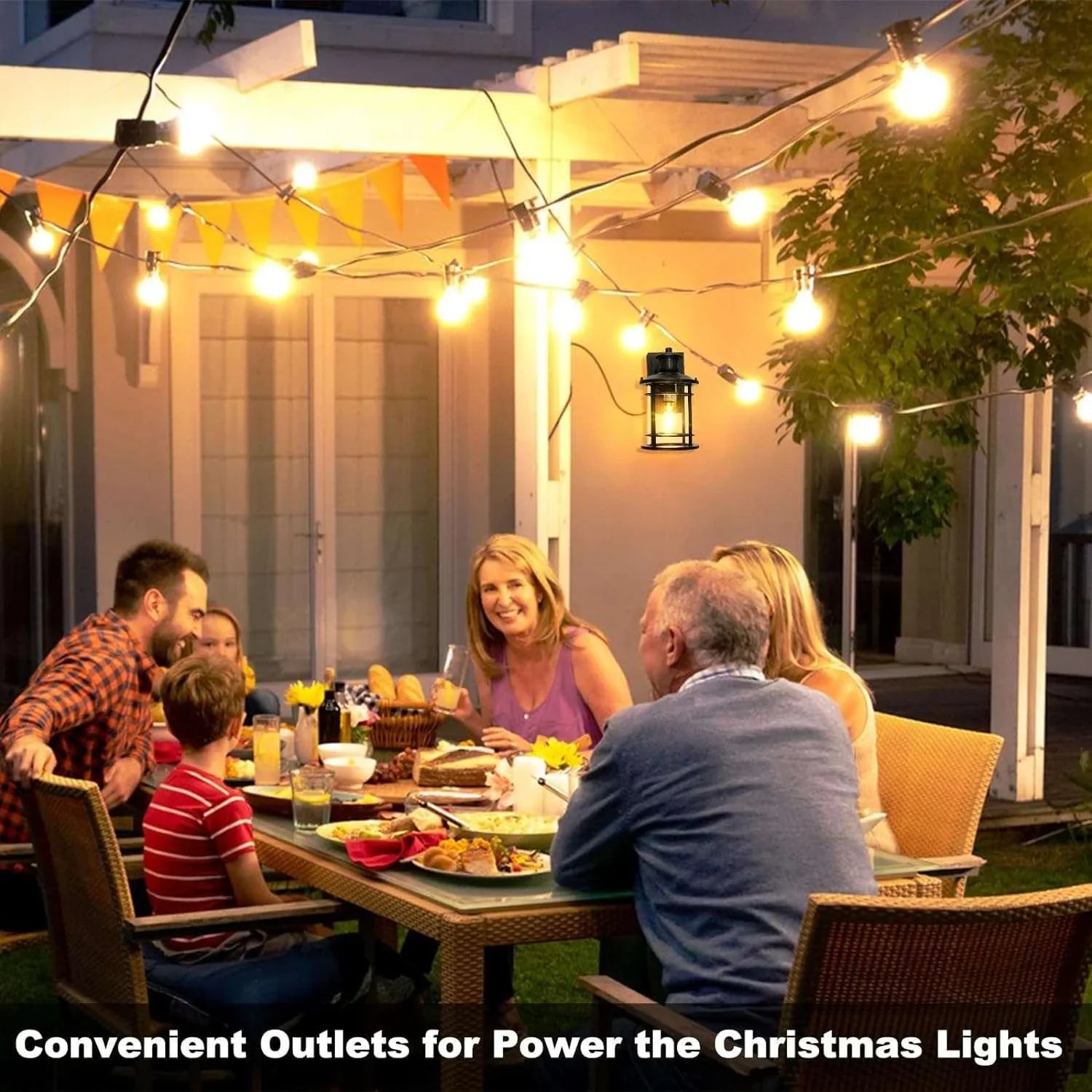 Porch Lights with GFCI Outlet, Dusk to Dawn Motion Sensor Outdoor Wall Lights - okeli lights