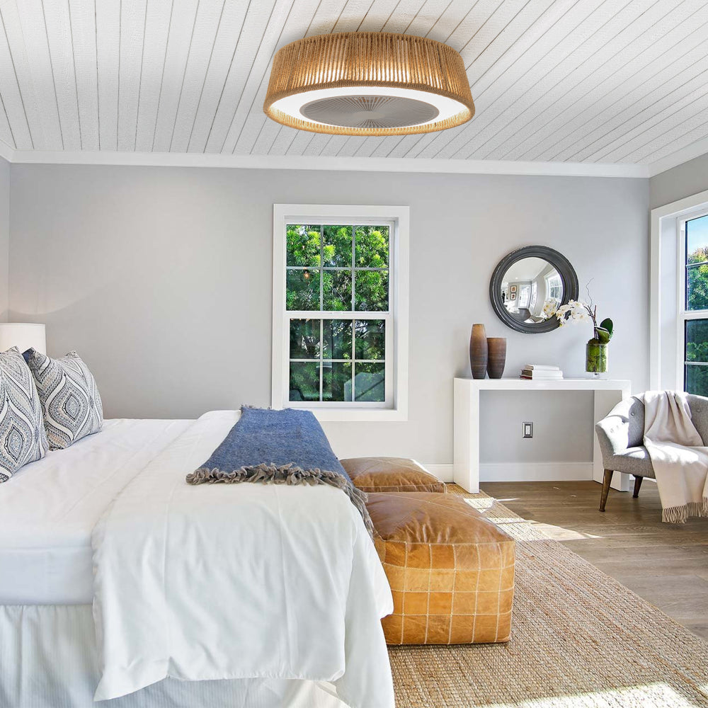 21" Boho Caged Ceiling Fan with Light, Remote Control, 6 Speeds, Reversible DC Motor, 3CCT Dimmable, Timer Function