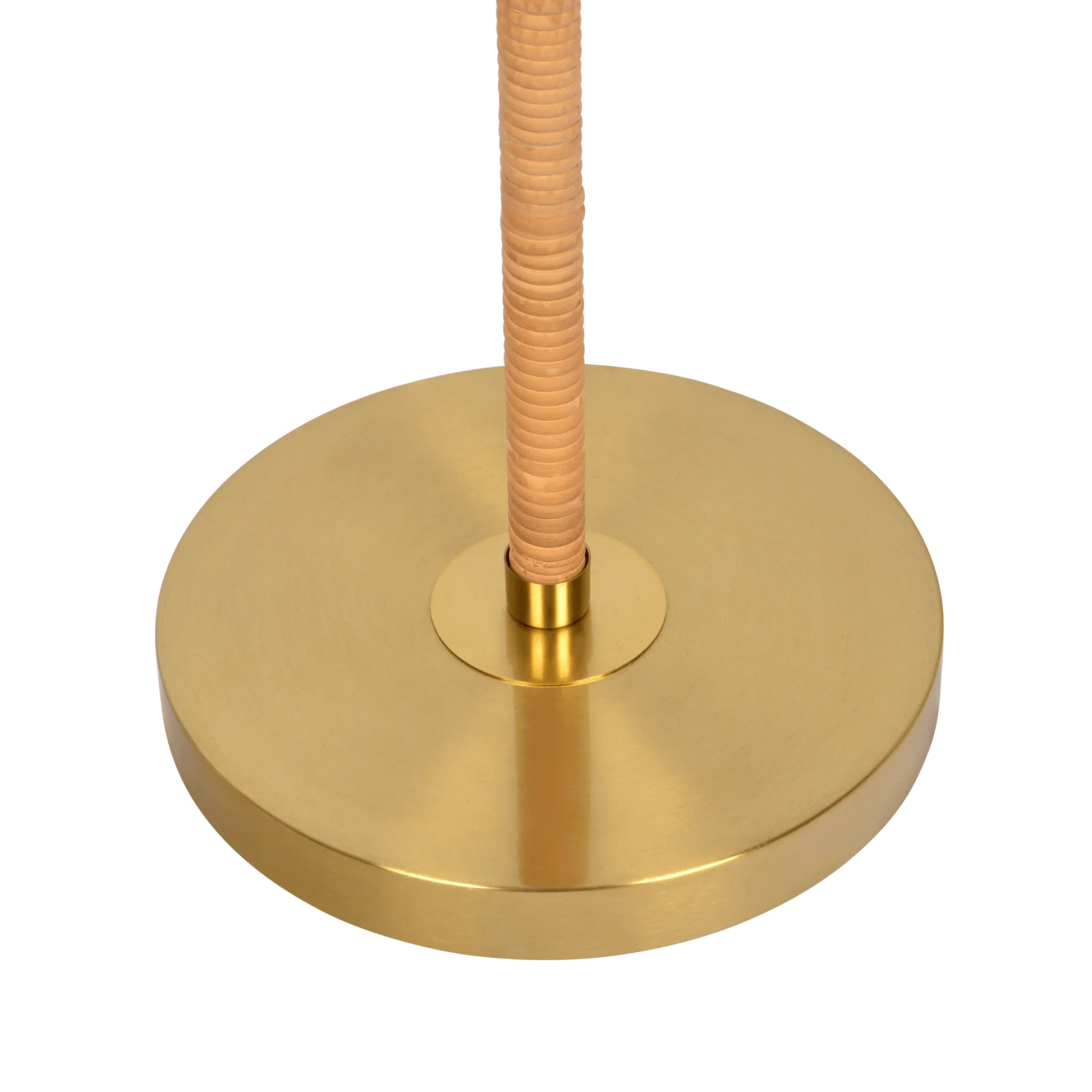 2-Light Floor Lamp Gold Brass Natural Rattan Tube Double On/Off Pull Chain - okeli lights