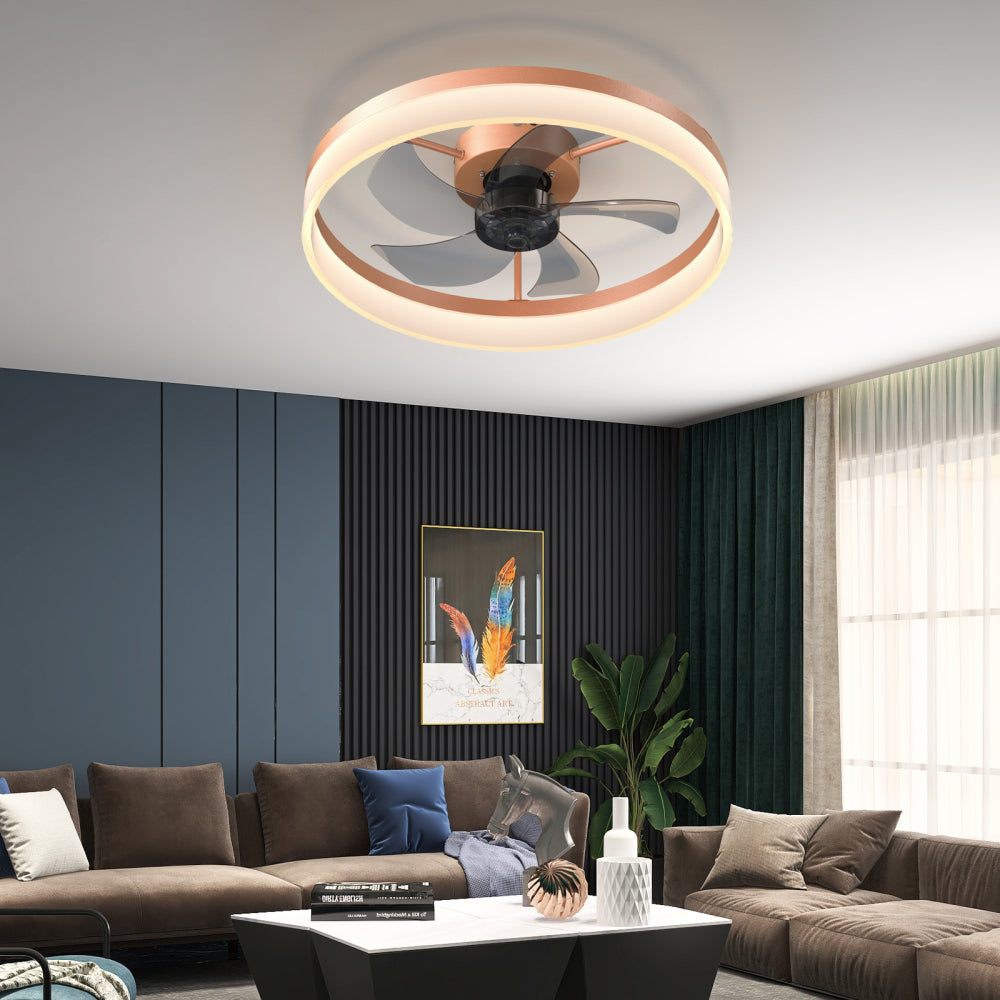 Ceiling Fans with Lights Dimmable LED Embedded installation of thin modern ceiling fans