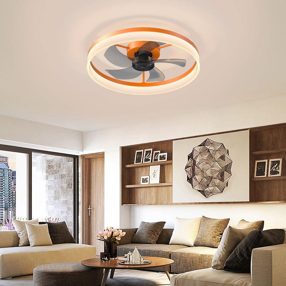 Ceiling Fans with Lights Dimmable LED Embedded installation of thin modern ceiling fans