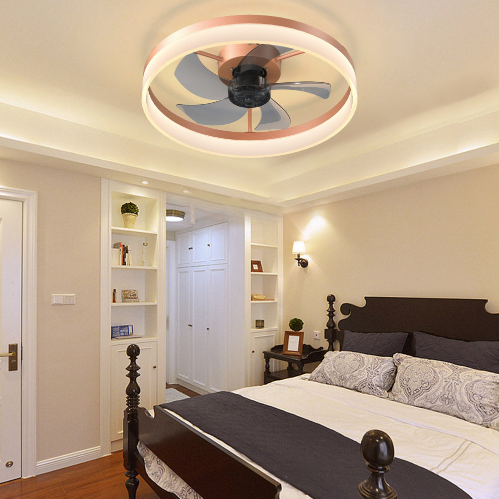 Ceiling Fans with Lights Dimmable LED Embedded installation of thin modern ceiling fans