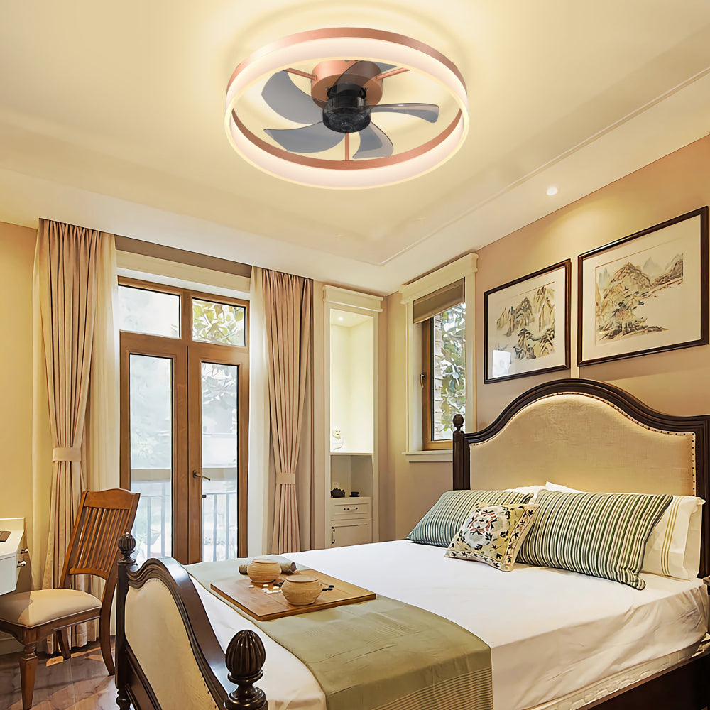 Ceiling Fans with Lights Dimmable LED Embedded installation of thin modern ceiling fans