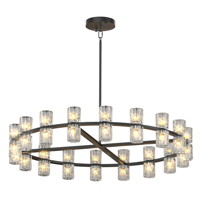 36 Inches Luxury Chandeliers Crystal Living Room Decorative Lights Simple Modern Dining Room(Bulbs Included)