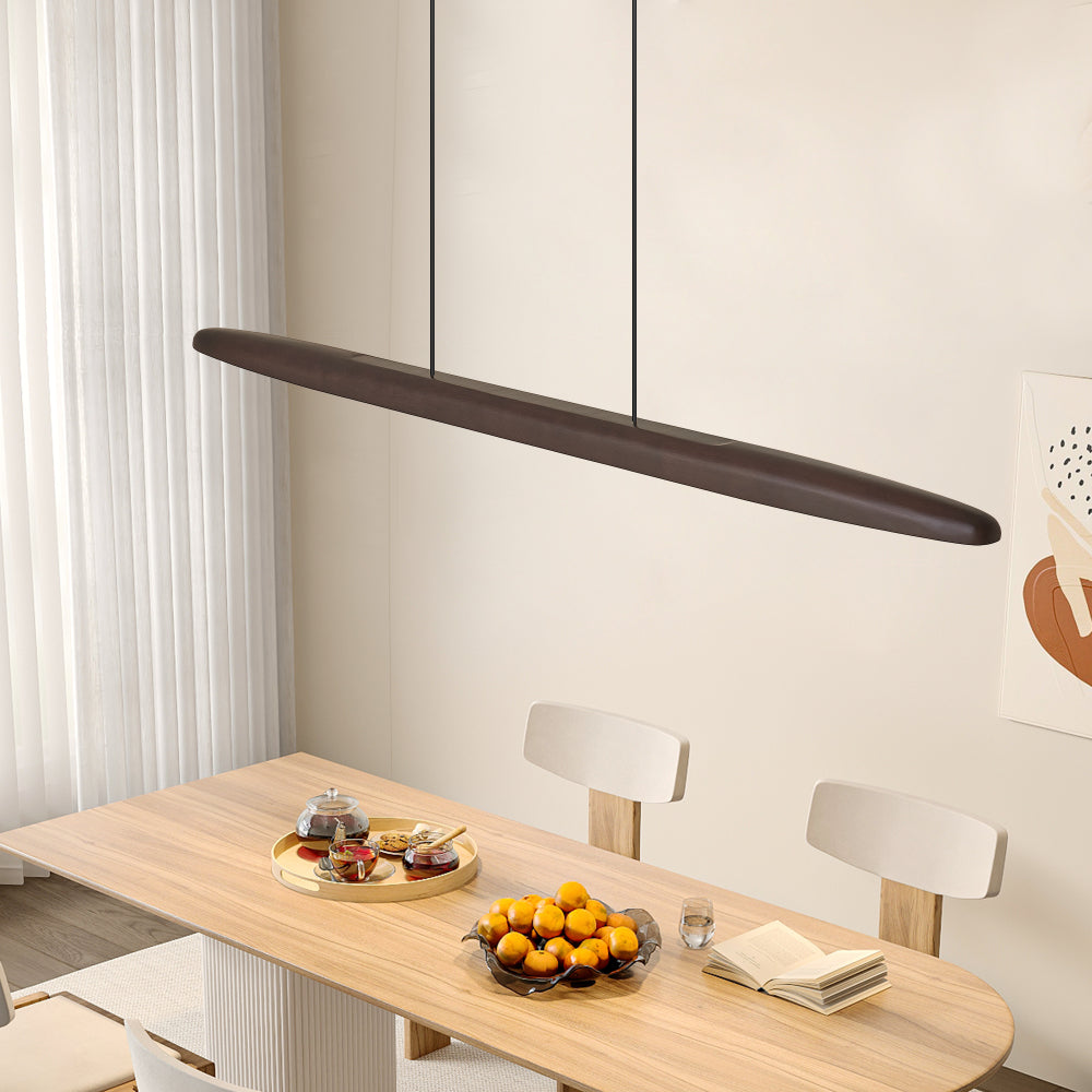 Streamline Wooden LED Pendant Light with Remote Control