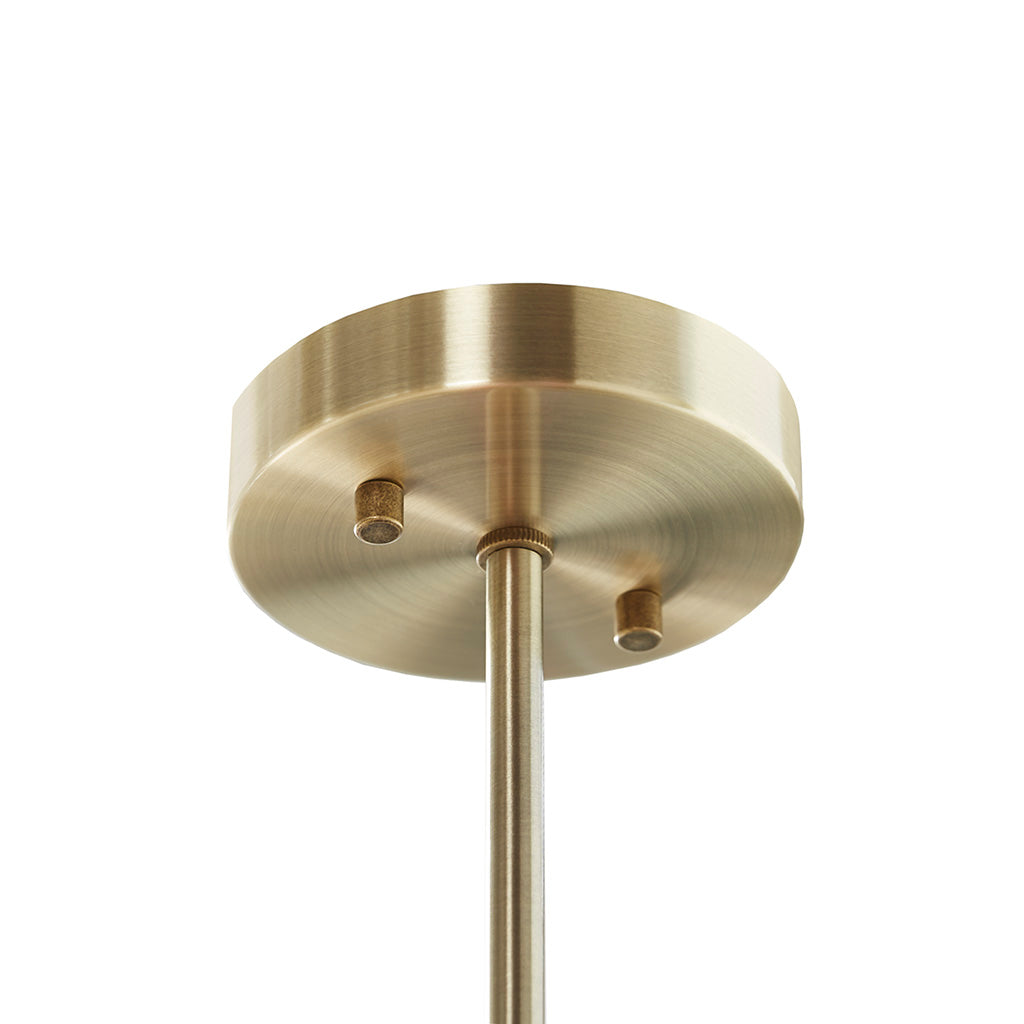6-Light Metal Chandelier Modern Antique Brass & Black Ceiling Light for Dining Room & Kitchen