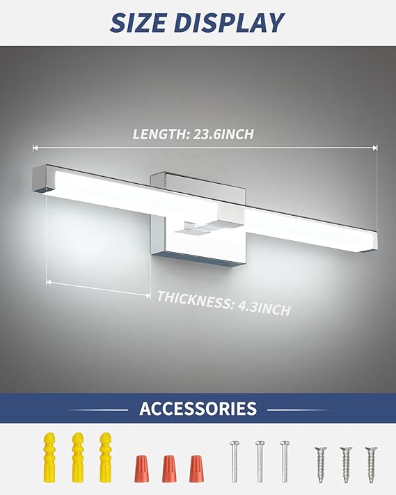 LED Vanity Light Dimmable 5CCT Modern Bathroom Light Fixtures