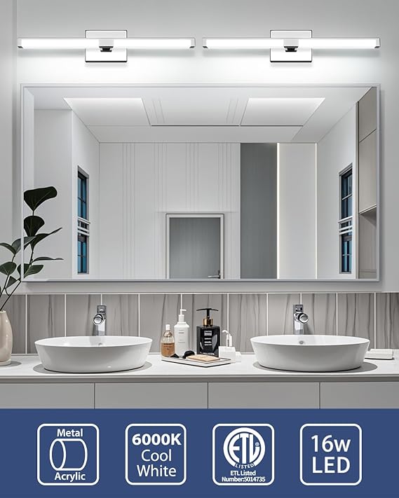 LED Vanity Light Dimmable 5CCT Modern Bathroom Light Fixtures