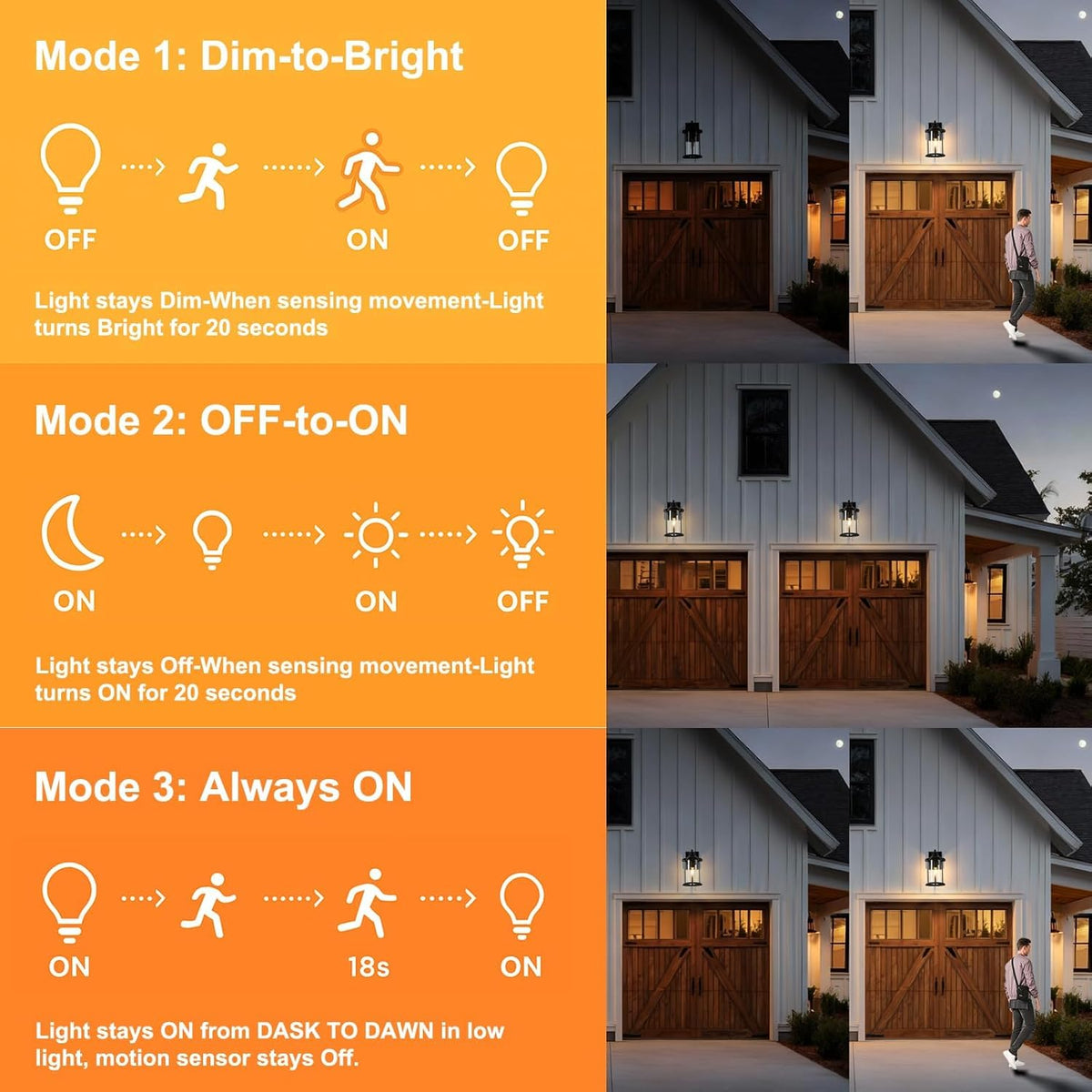 OKELI Vintage Solar Porch Light – Dusk to Dawn Motion Sensor, Replaceable Battery, Waterproof Wall Lantern