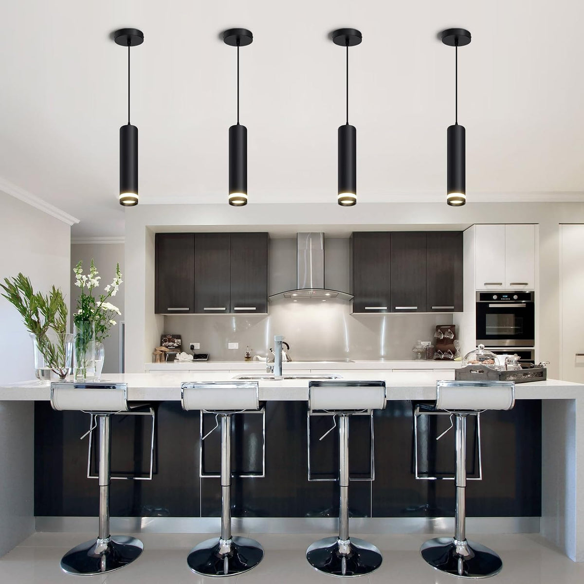 LED Fixtures 3-Color Pendant Light for Kitchen Island Dining Room Lighting 1-3-pack