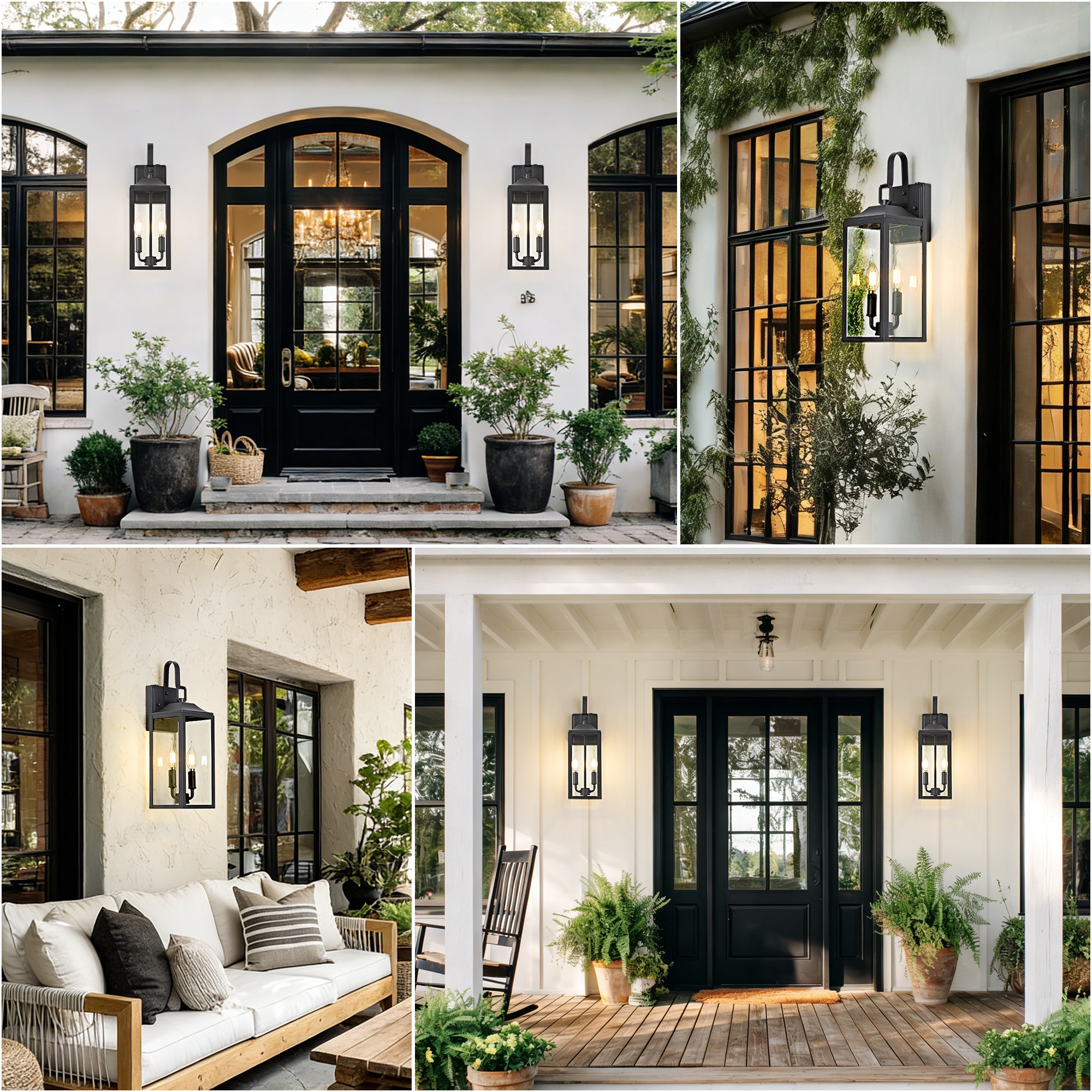 Outdoor Lighting Fixtures Dusk to Dawn Wall Sconce Front Porch Exterior Light 1-Pack