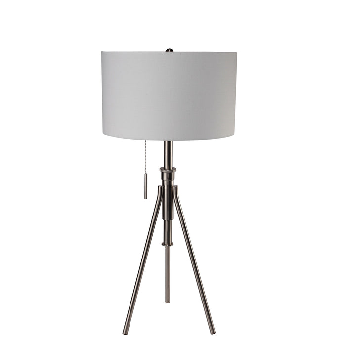32-37"H Adjustable Tripod Table Lamp Fabric Shade Lighting - okeli lights