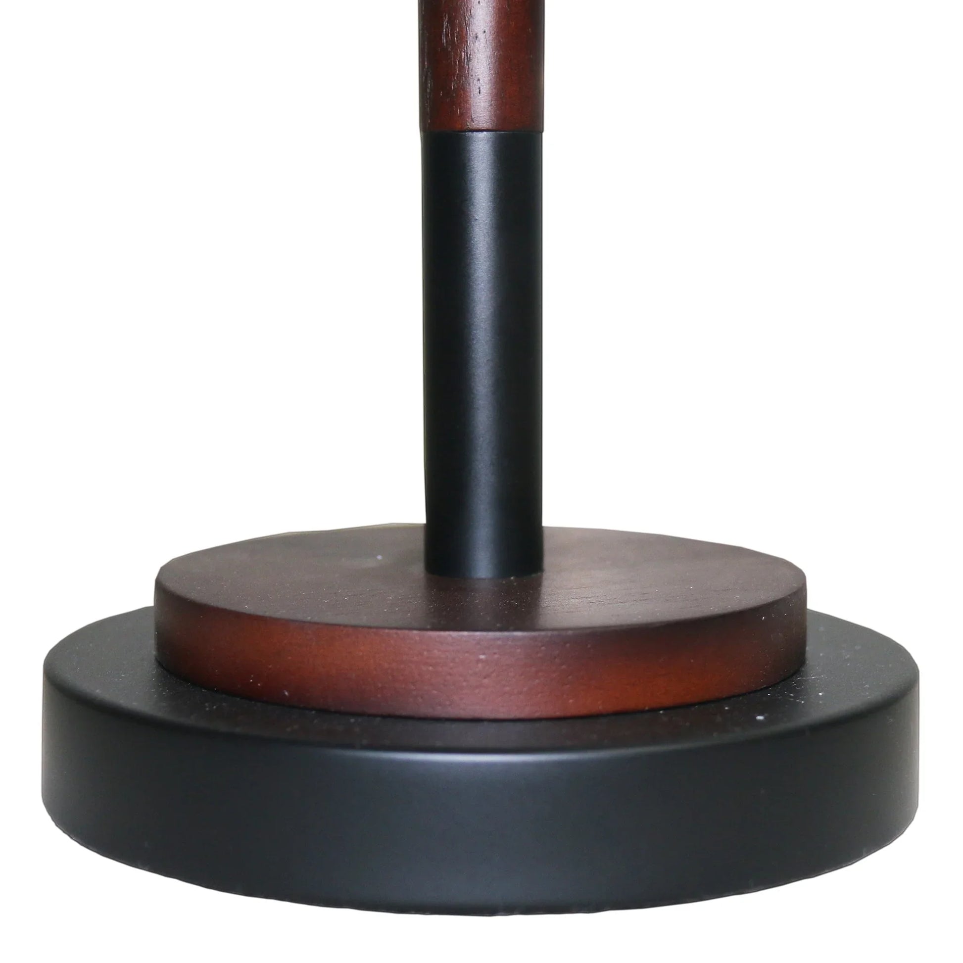 Black Umbrella Shaped Table Lamp Walnut Finish Bronze 110V - okeli lights