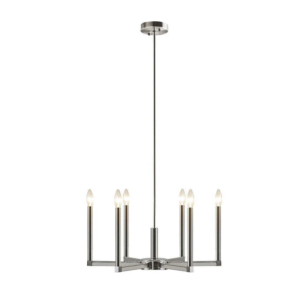 6-Light Contemporary Classic Candelabra Styled Chandelier - okeli lights