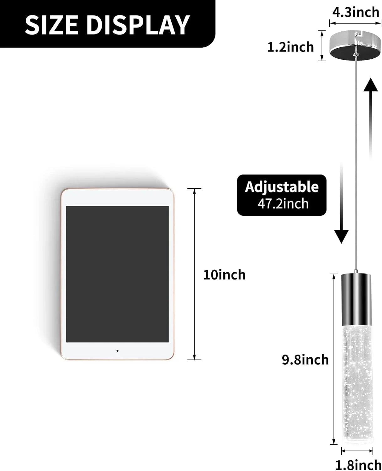 OKELI LED Bubble Crystal Kitchen Island Chrome Mini Pendant Lights 3-Pack - okeli lights