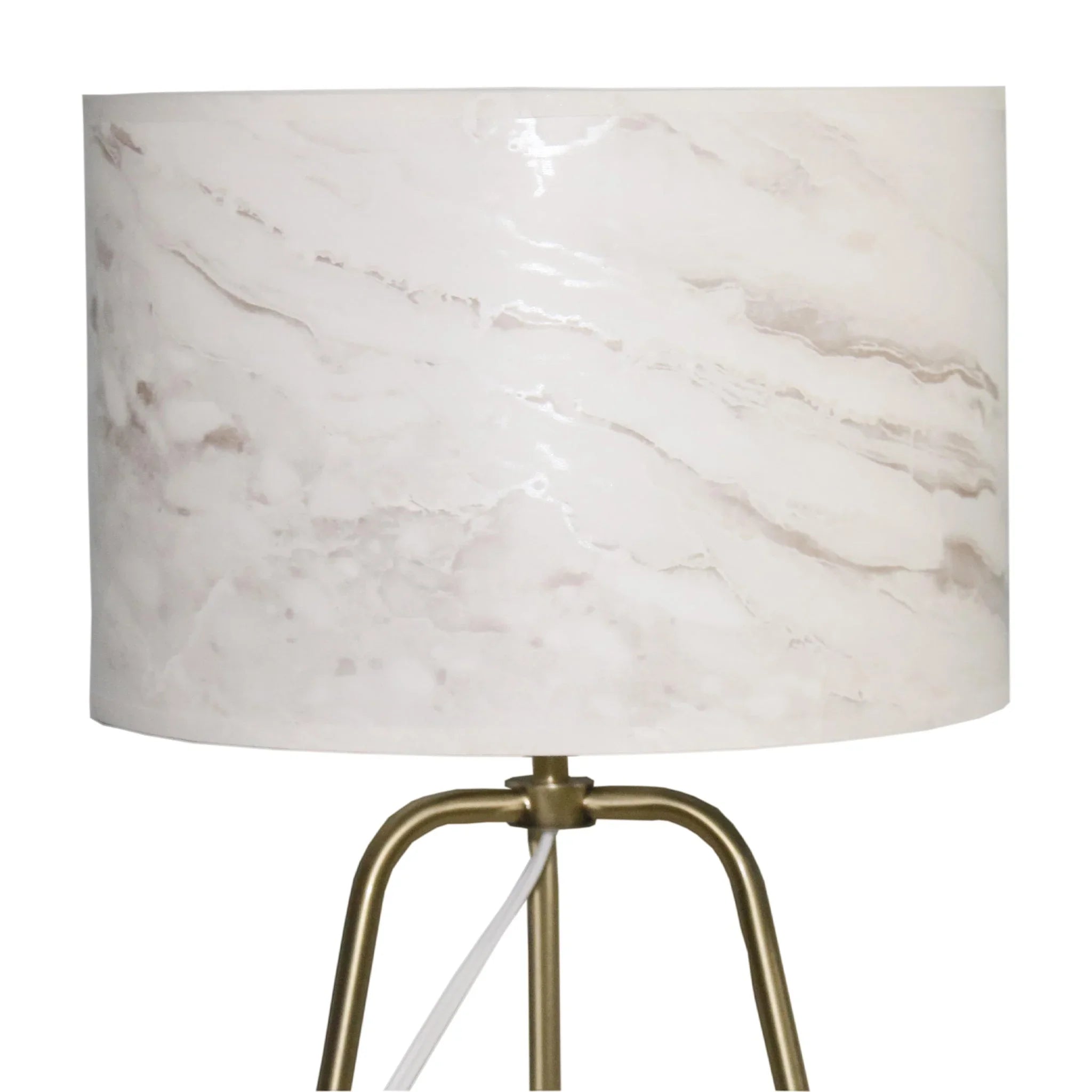 Table Lamp Marble Lampshade Bronze Metal Base Modern Stylish Classic Desk Lamp - okeli lights