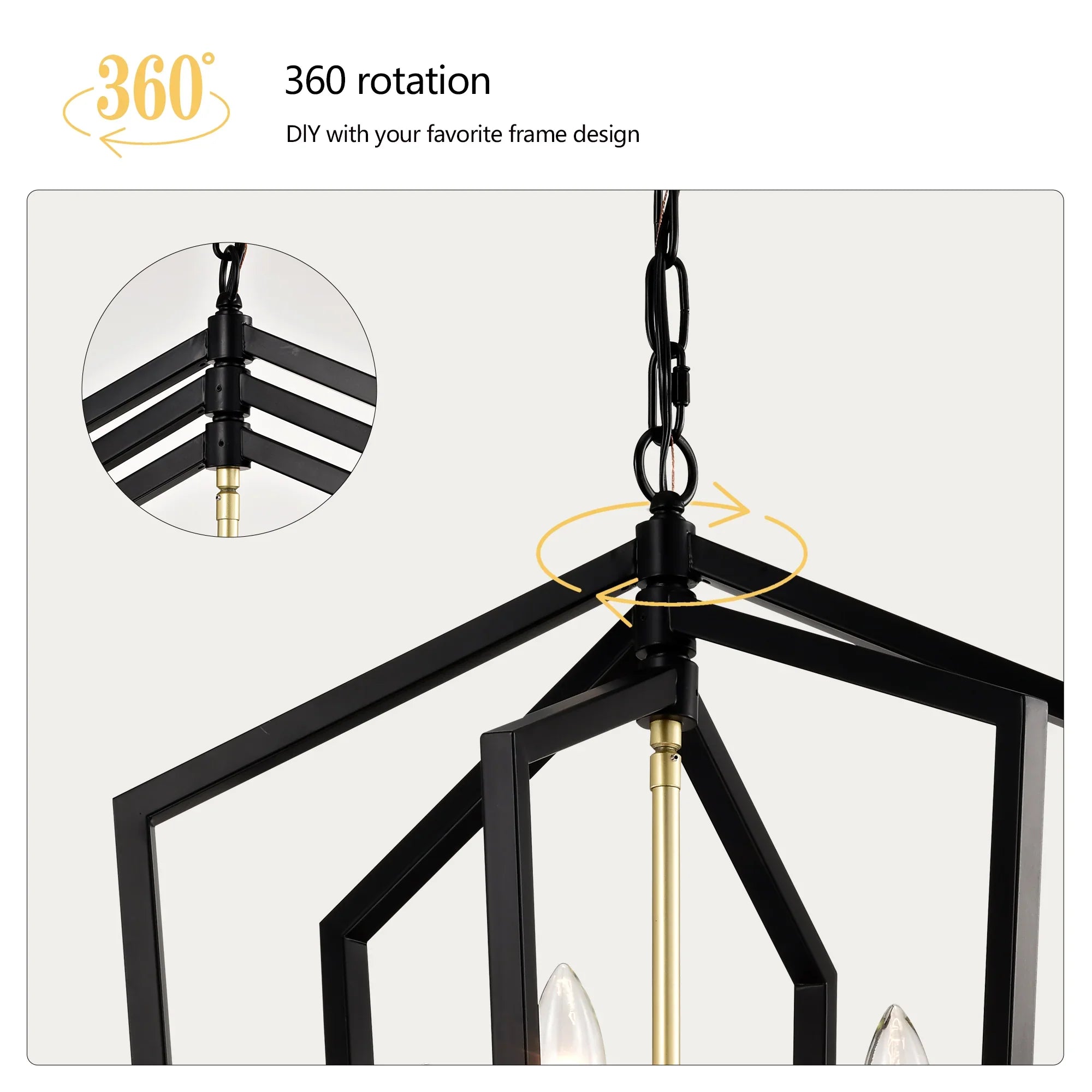8-Light Lantern Tired Farmhouse Ceiling Hanging Light Black Chandelier Metal Pendant Light Fixtures - okeli lights