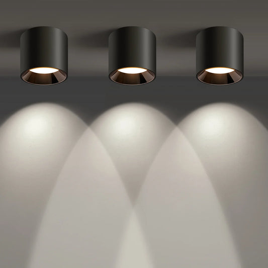 OKELI Flush Mount Modern LED Matte Black Cylinder Down Ceiling Light Fixtures 1-3-Pack - okeli lights