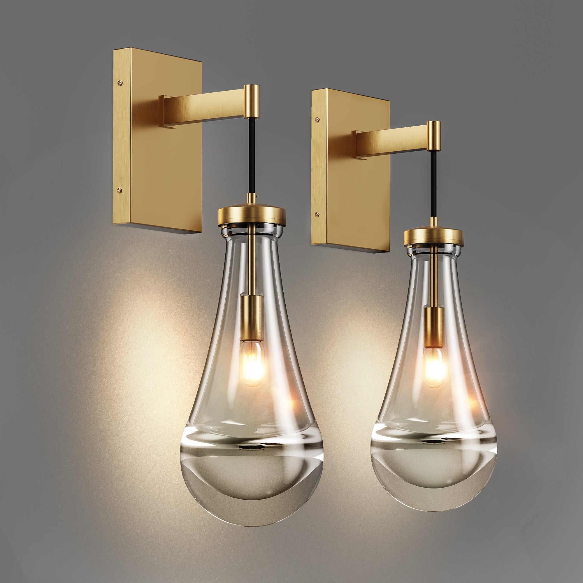 Interior Wall Lights Modern Bathroom Lights Sconces Wall Lighting with Clear Glass