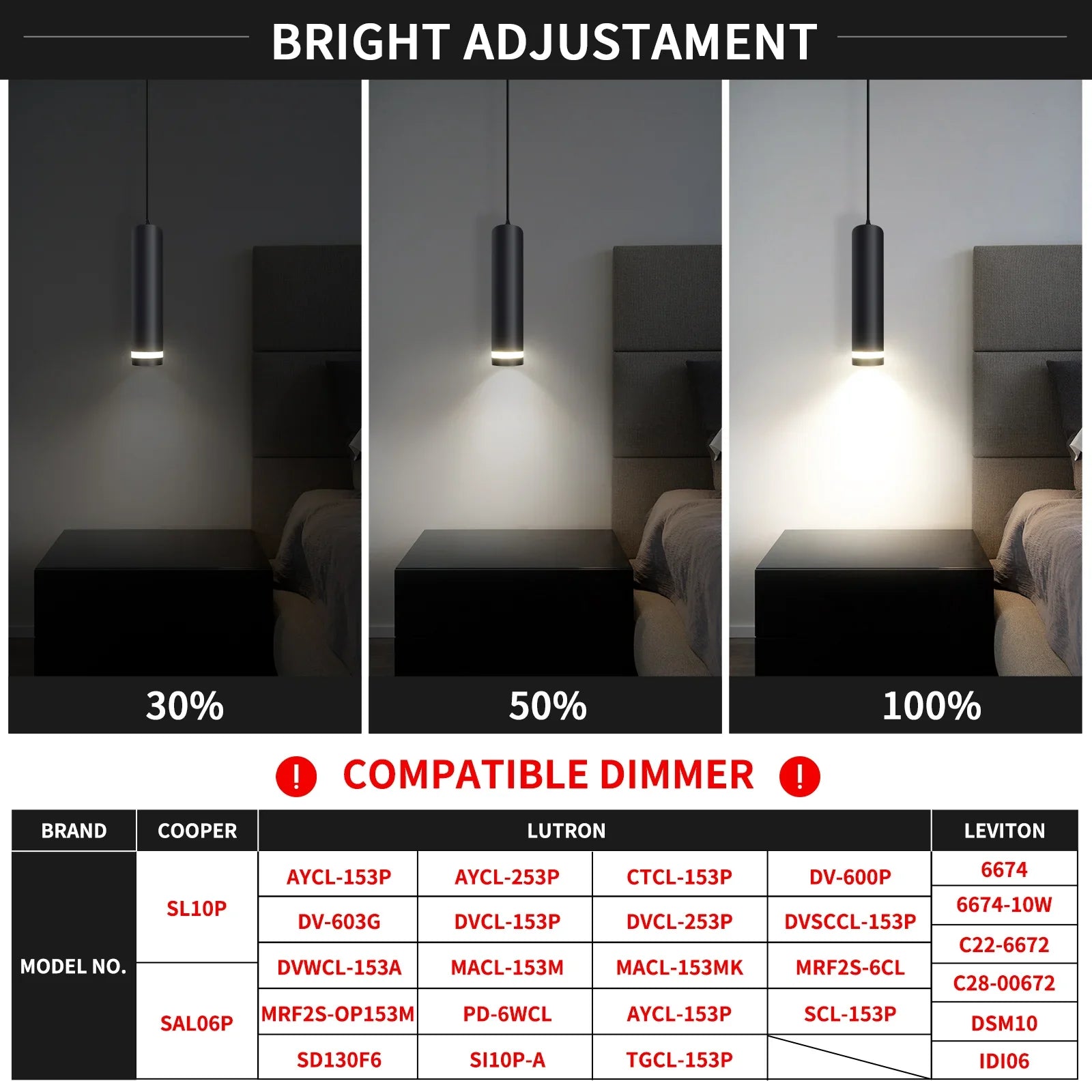 LED Fixtures 3-Color Pendant Light for Kitchen Island Dining Room Lighting 1-3-pack - okeli lights