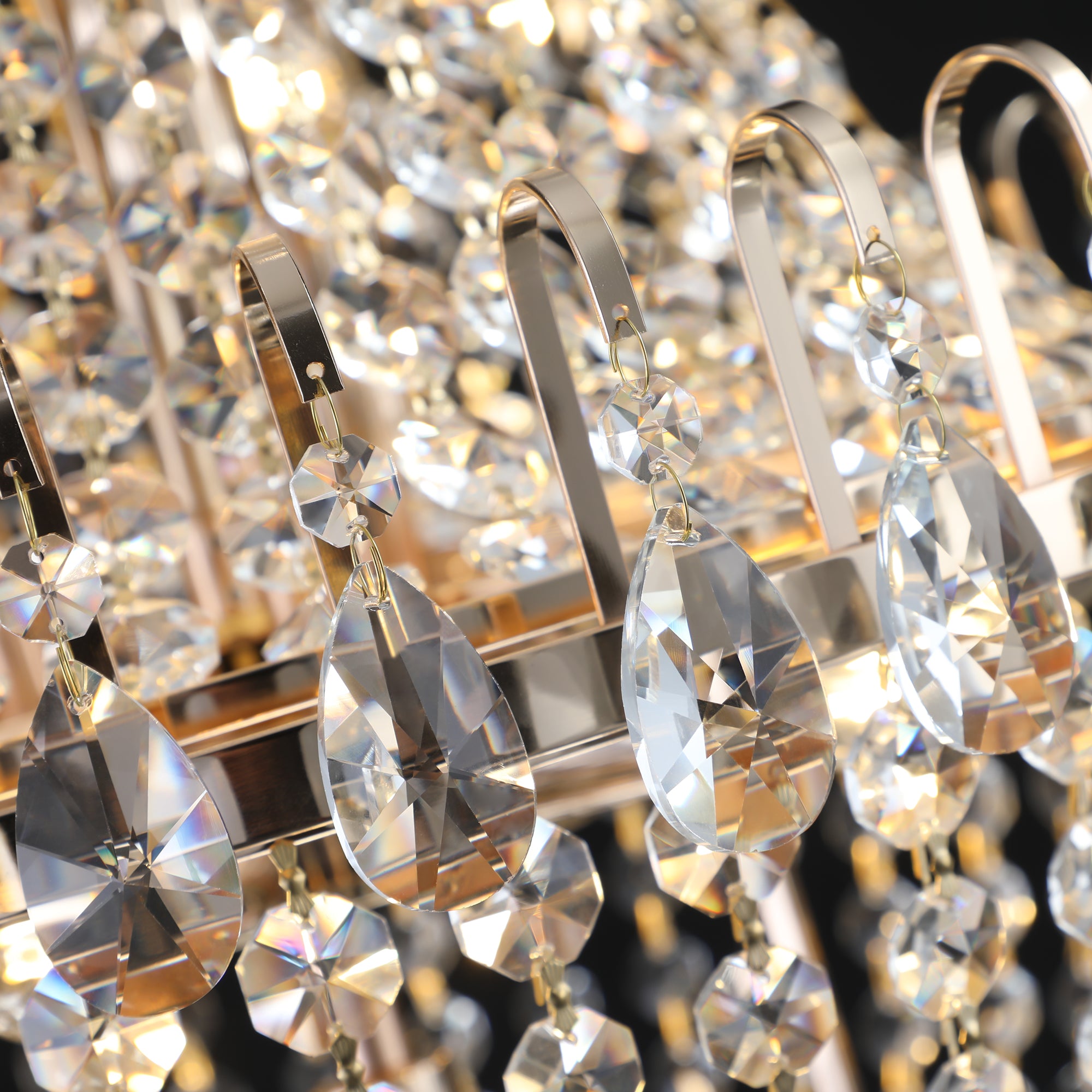 Gold Crystal Chandeliers Large Contemporary Luxury Ceiling Lighting