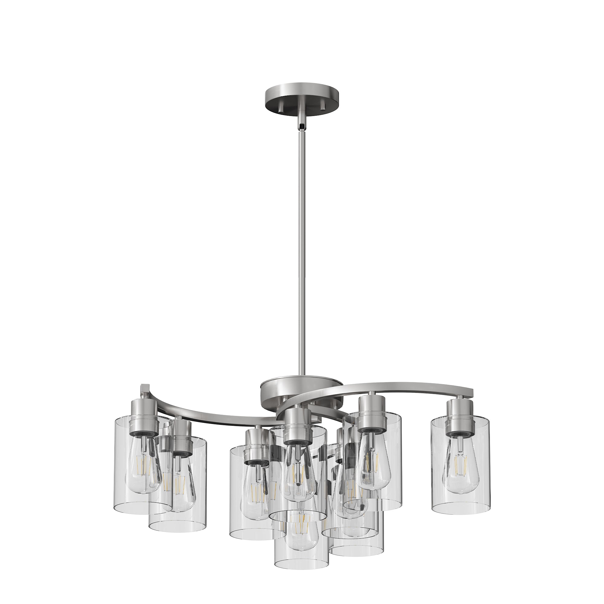 Modern Farmhouse Chandelier Contemporary Dining Room Light Fixture Adjustable Height Hanging Industrial