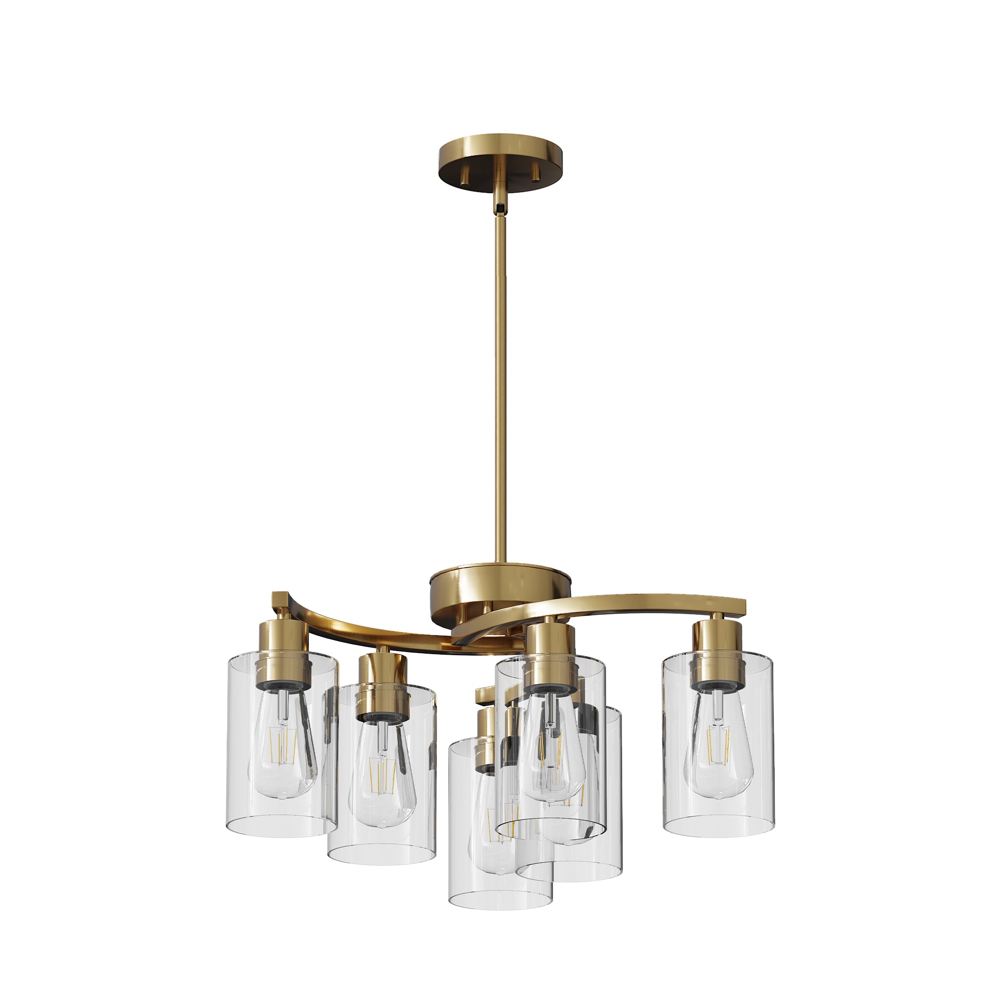 Modern Farmhouse Chandelier Contemporary Dining Room Light Fixture Adjustable Height Hanging Industrial