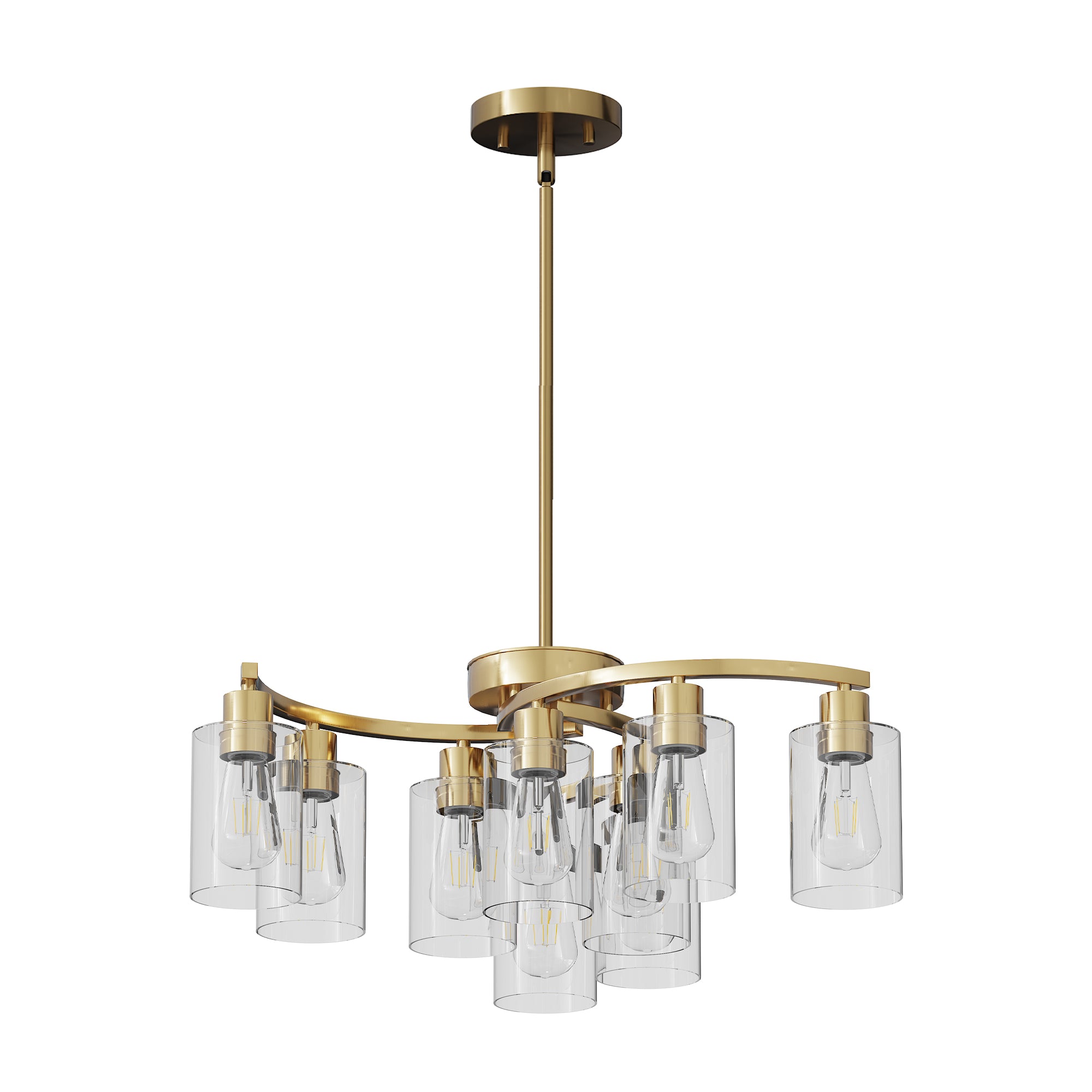 Modern Farmhouse Chandelier Contemporary Dining Room Light Fixture Adjustable Height Hanging Industrial