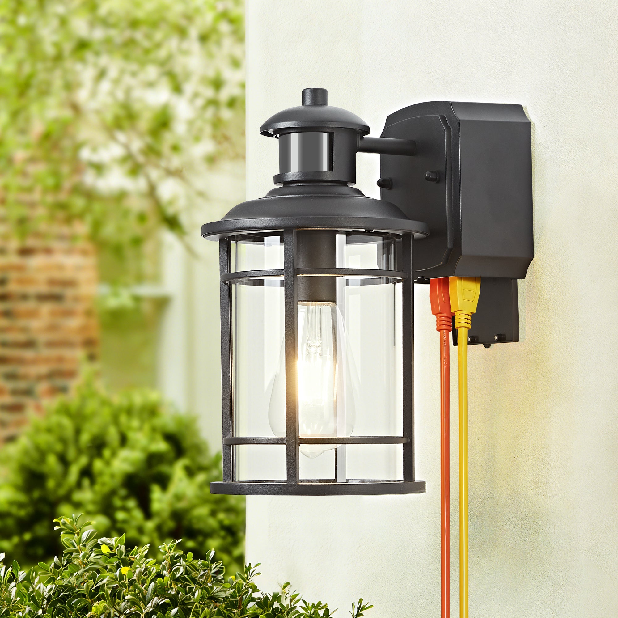 OKELI Motion Sensor Outdoor Wall Lights Dusk to Dawn Porch Light 3 Lighting Modes Waterproof Anti-Rust for House Porch Garage