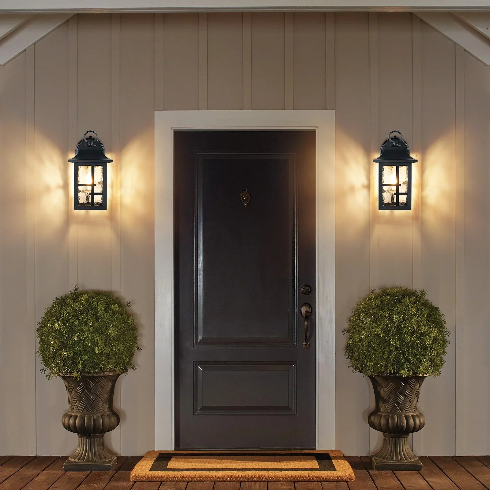 Outdoor Wall Lights Dusk to Dawn Waterproof Anti-rust Lantern Front Porch Sconce Lighting - okeli lights