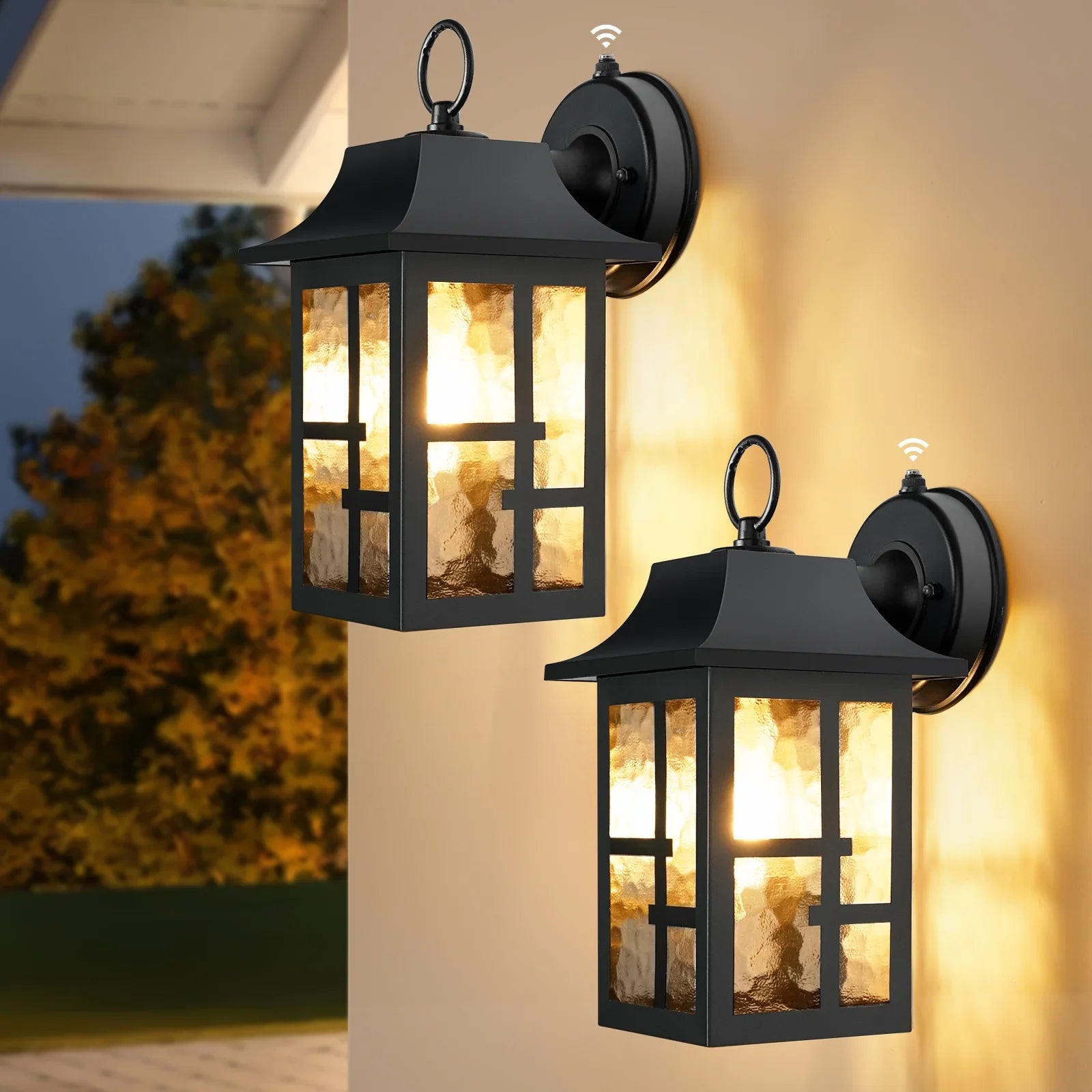 Outdoor Wall Lights Dusk to Dawn Waterproof Anti-rust Lantern Front Porch Sconce Lighting - okeli lights