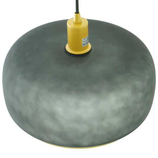 Pendant Lamp Glass Metal Black Sprayed and Gold Lighting - okeli lights