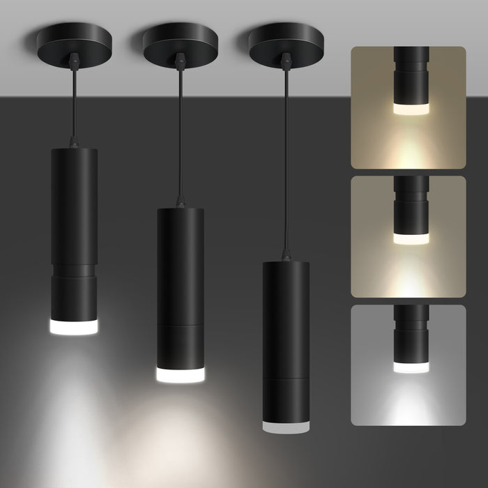 OKELI Pendant Lights 3-Color Unique LED for Kitchen Island Bar 3-Pack - okeli lights