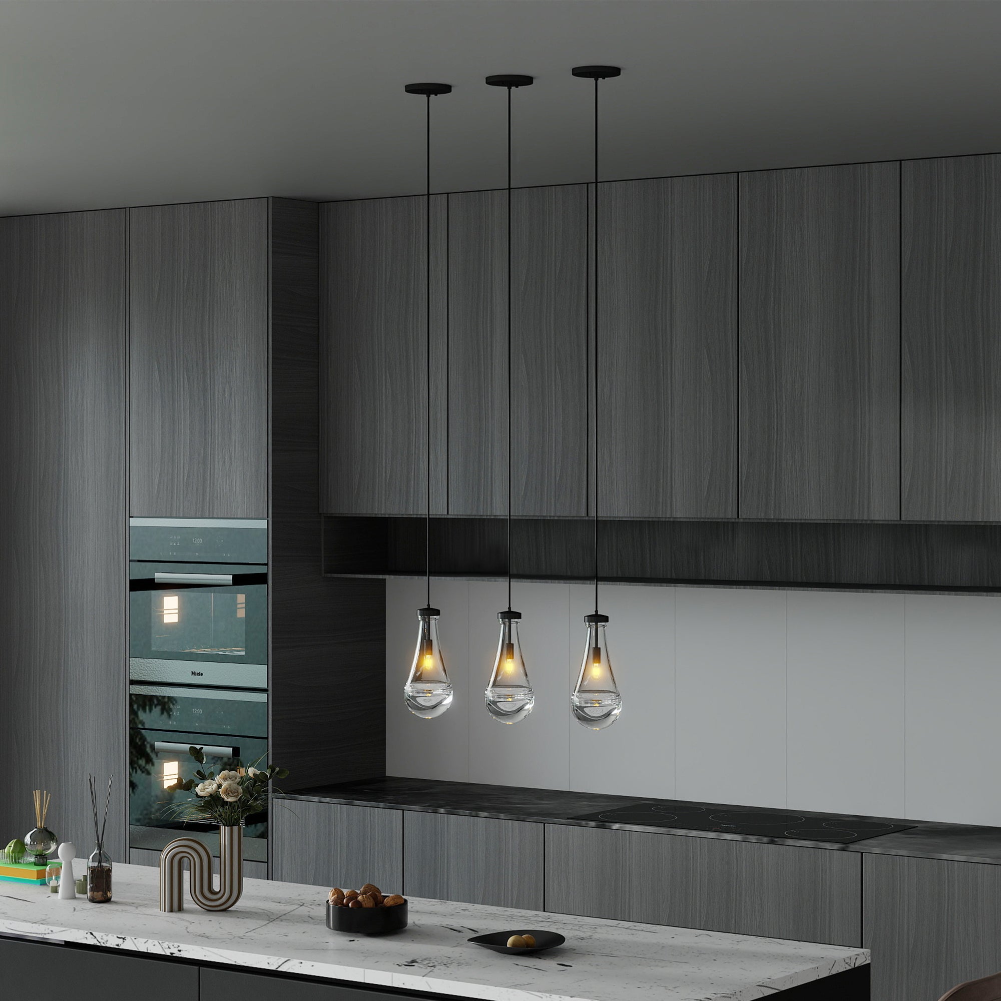 Raindrop Pendant Lights, Modern Pendant Lights for Kitchen Island, Dining Room Light Fixture