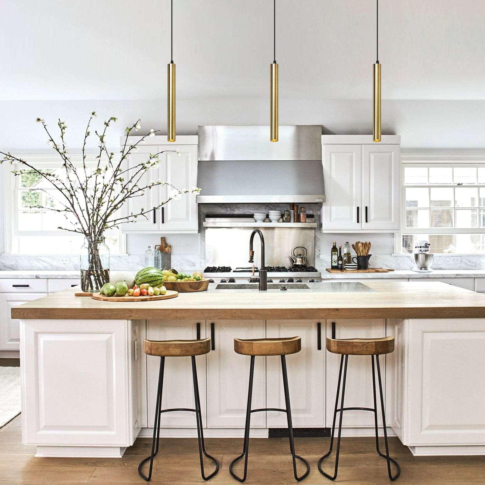 OKELI Pendant Lights LED Minimalist Fixture Ceiling Hanging Strip 3-Pack - okeli lights