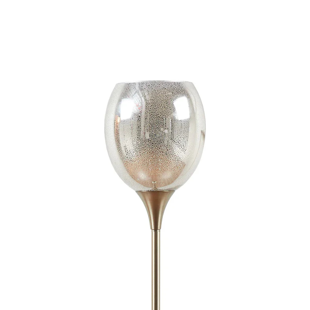 Simple Elegant Uplight Floor Lamp with Mercury Glass Shade - okeli lights