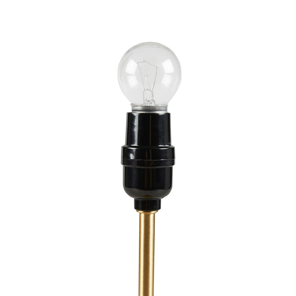 Touch Control Dimmable Accent Table Lamp with Built-In Power Outlet Gold Base with Pleated Tapered Shade