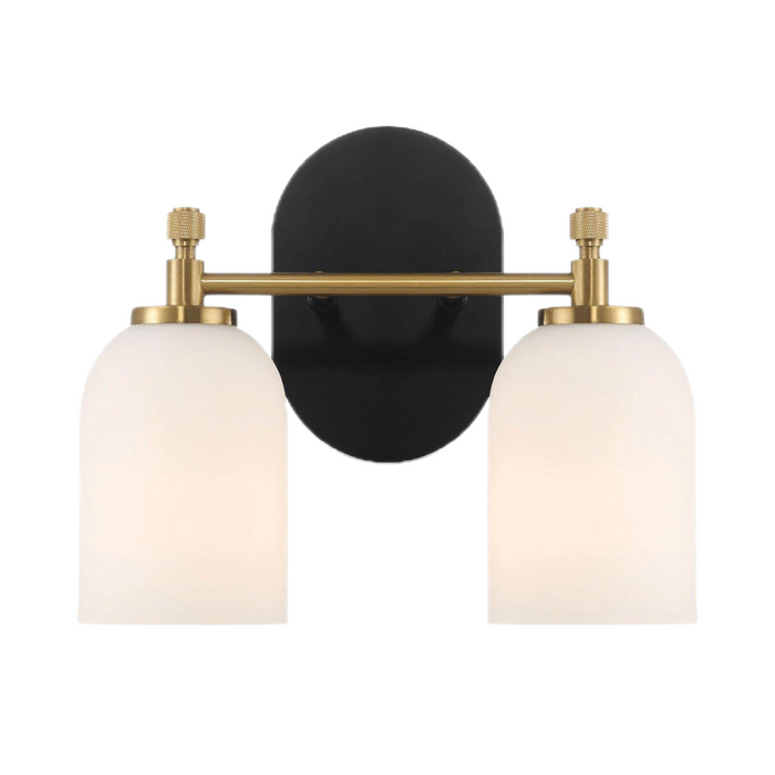 Traditional Style 2-3-Lights Vanity Over Bathroom Mirror Wall Sconce with White Frosted Glass