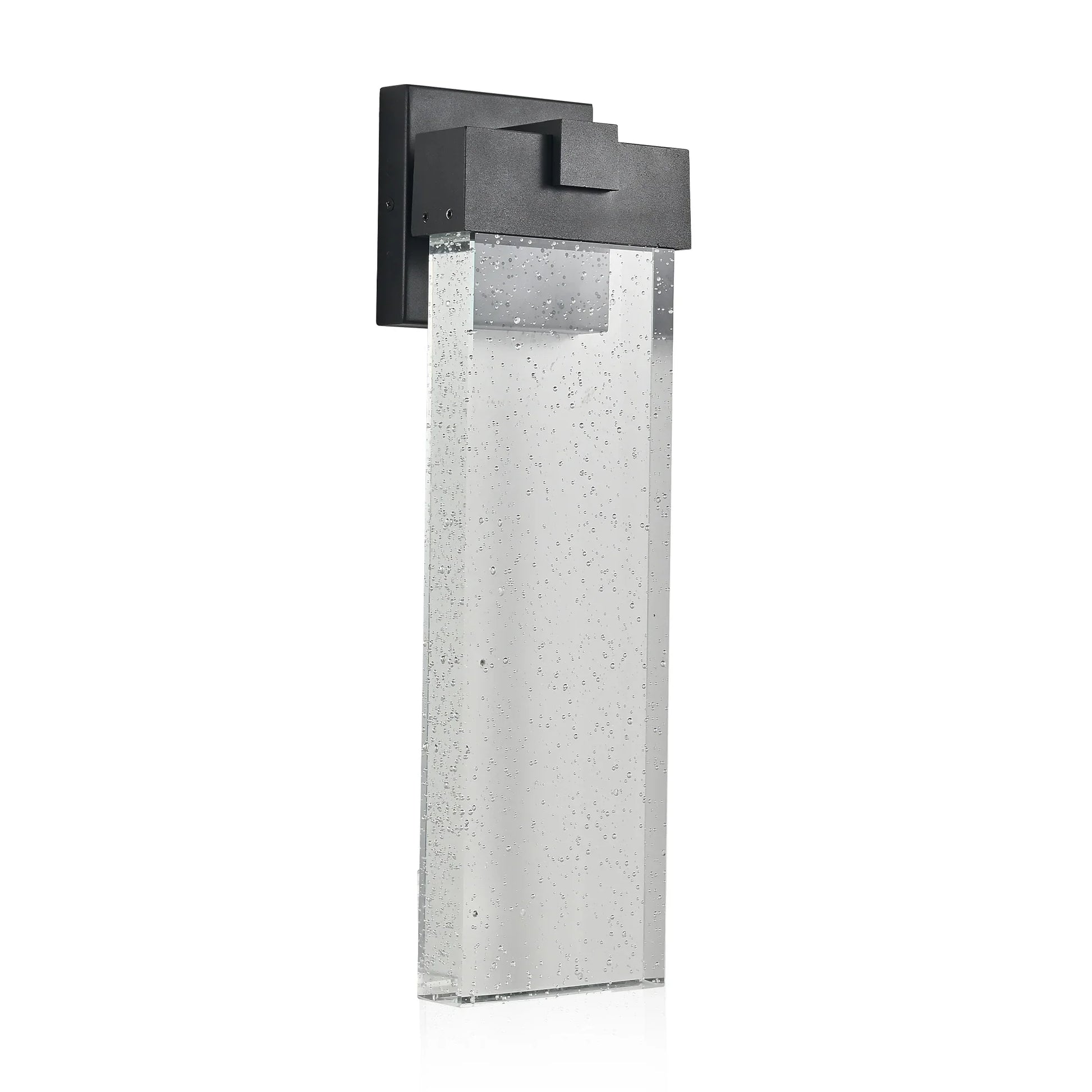 Modern Outdoor Wall Light Fixture Weatherproof LED Wall Sconce with Bubble Crystal Up and Down Lighting - okeli lights