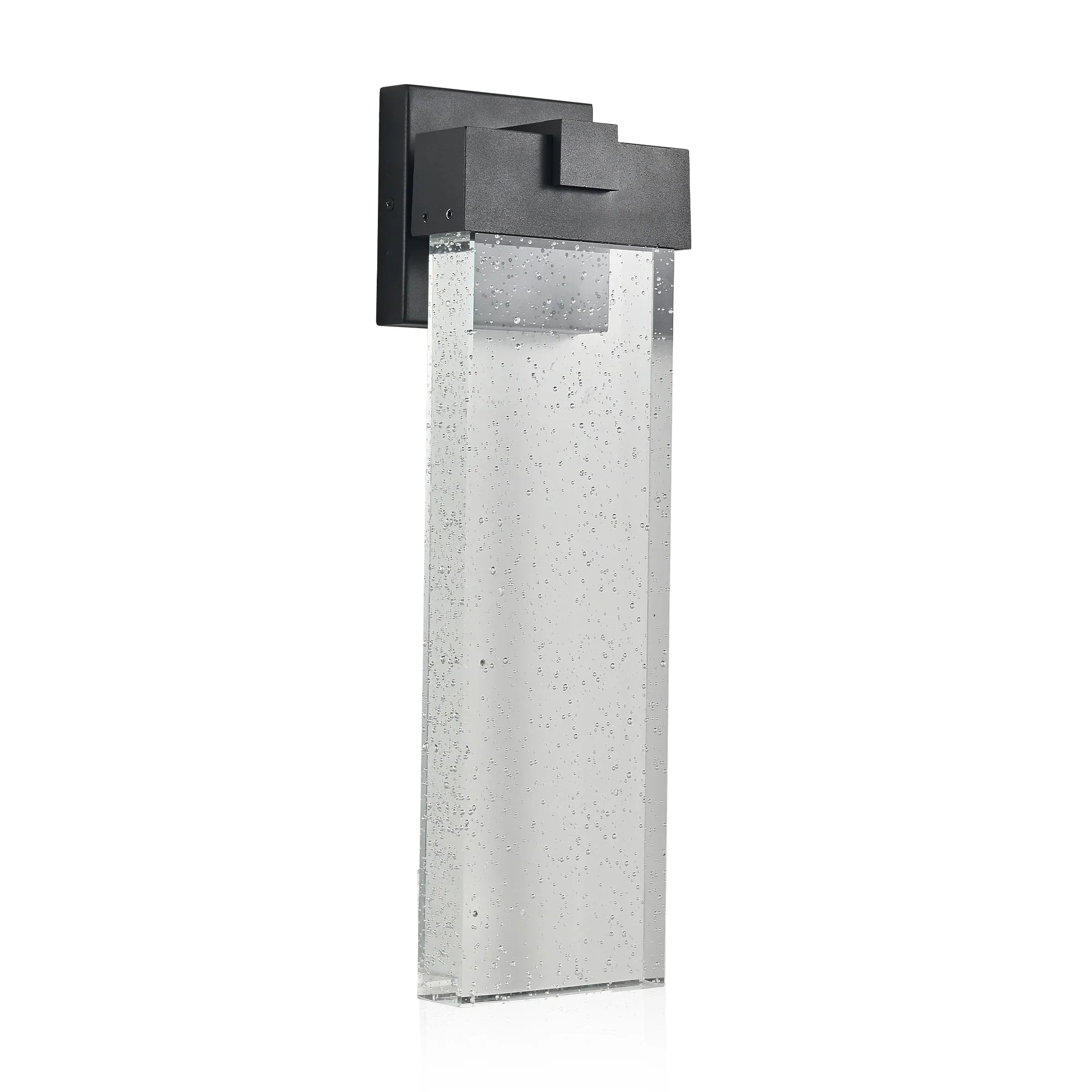 Modern Outdoor Wall Light Fixture Weatherproof LED Wall Sconce with Bubble Crystal Up and Down Lighting - okeli lights