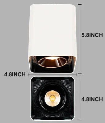 Modern LED Dimmable Ceiling Light Fixtures 20W 1300LM 2700K-6000K Cuboidal 3-pack - okeli lights