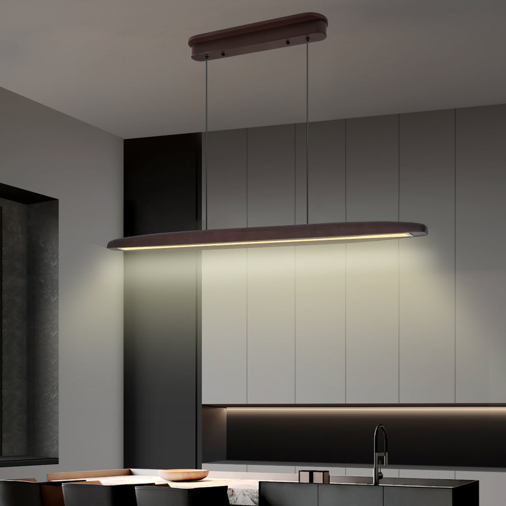 Streamline Wooden LED Pendant Light with Remote Control