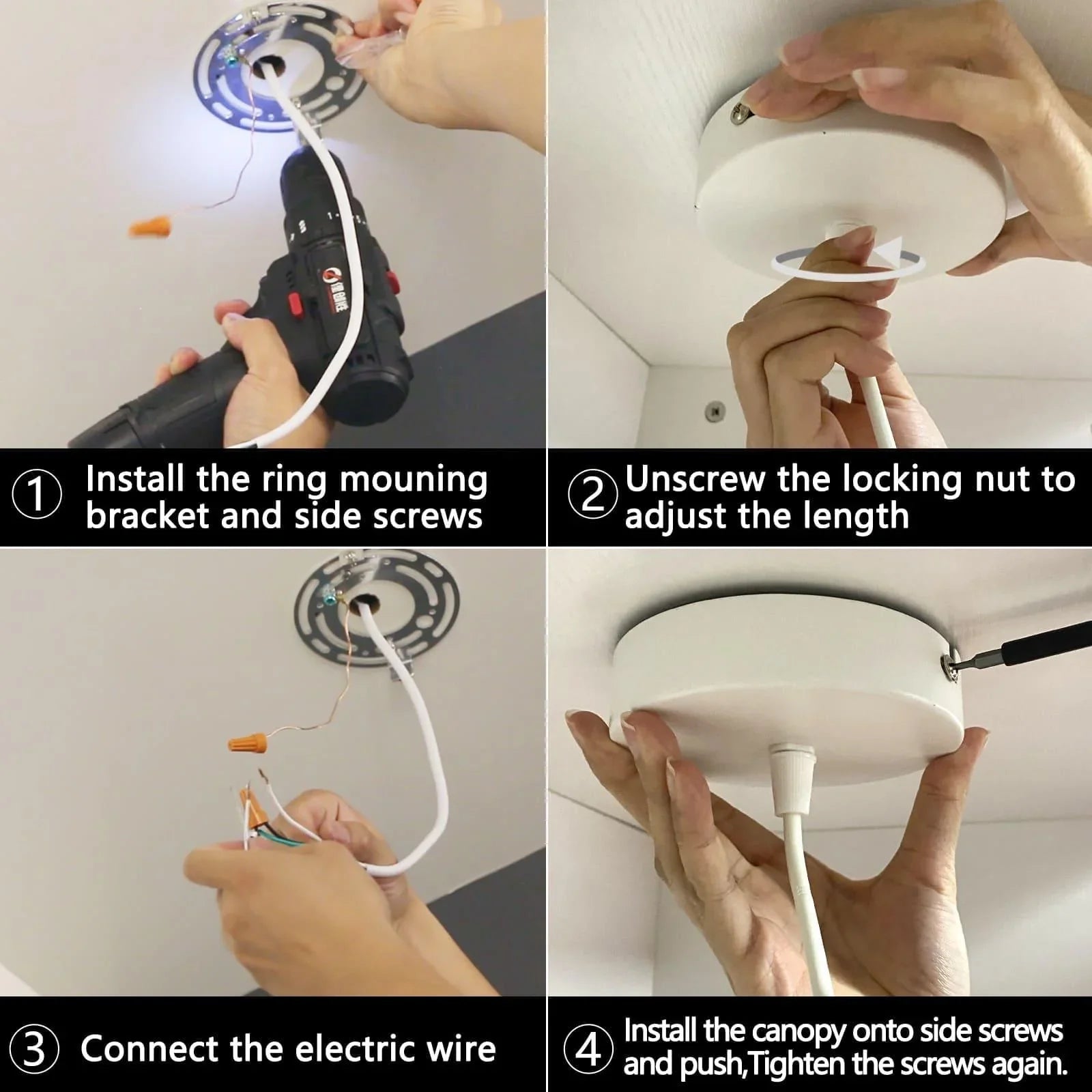 OKELI White Modern Pendant Lights LED Mini Kitchen Island Lights Adjustable Focus 1-Pack - okeli lights