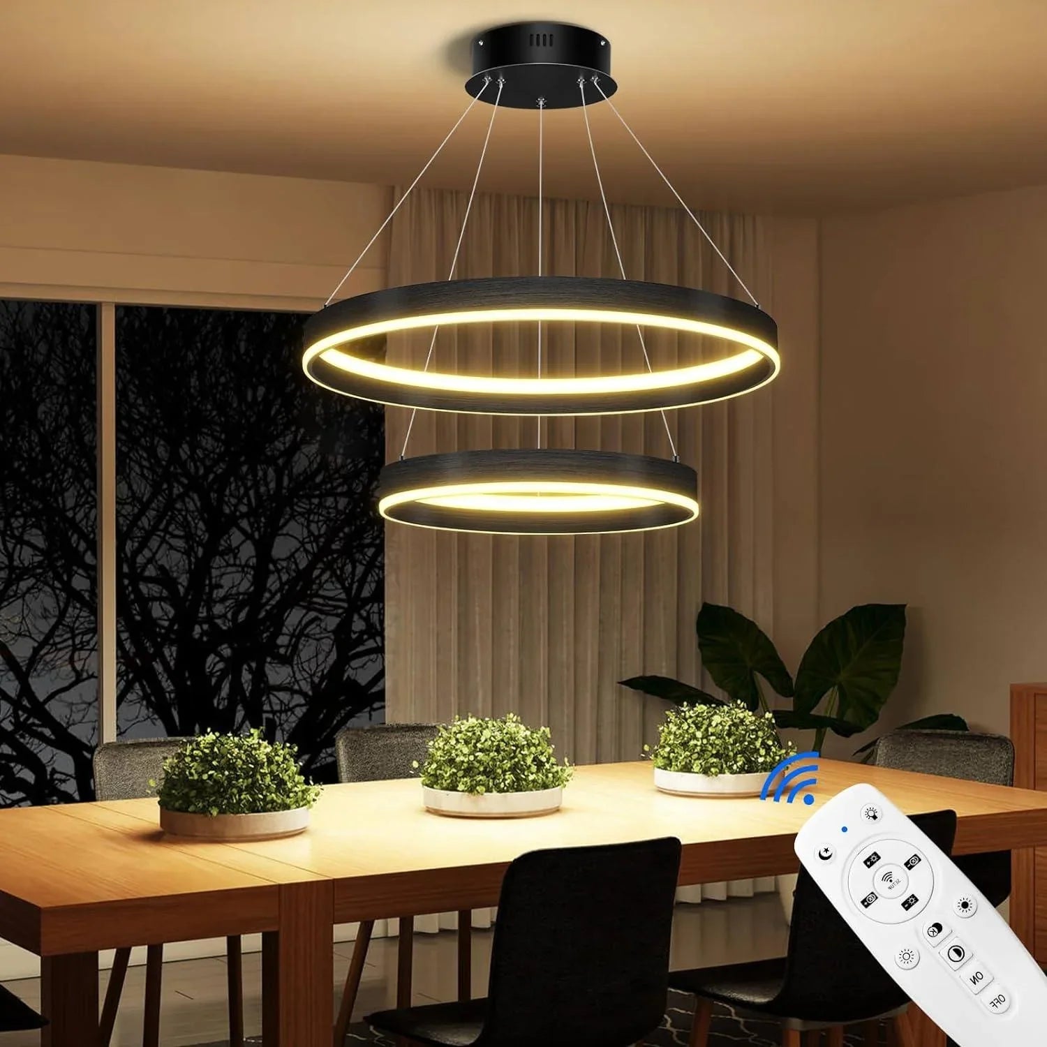 Illuminate Spaces Elegantly with OKELI Modern LED Chandelier