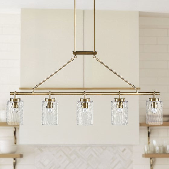 Elevate Home Elegance with 5-Light Linear Chandelier